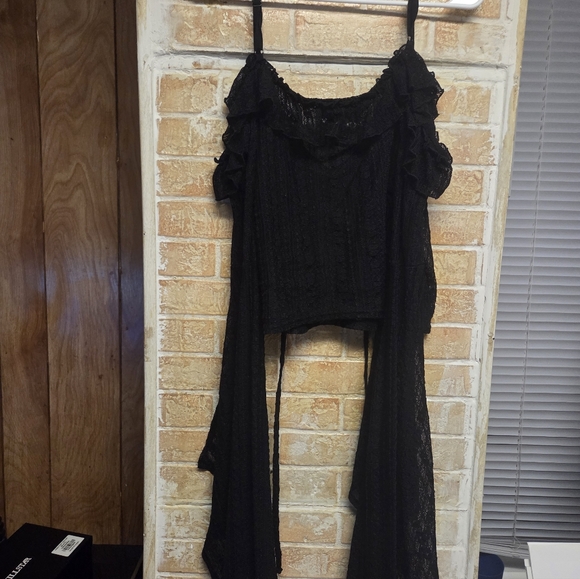 Killstar Melisanda Bardot  Lace Top (XXL) - Picture 2 of 5
